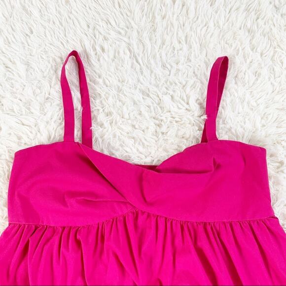 BANANA REPUBLIC Pink Pleated Twist Summer Swing Dress size 2 - Picture 7 of 11